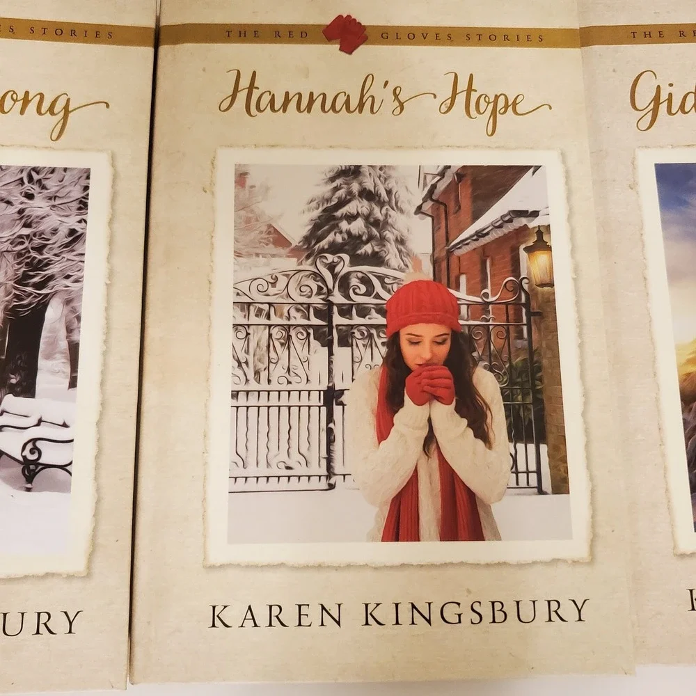 Karen Kingsbury Red Gloves Stories 3 Books Sarahs Song Hannahs Hope Gideons Gift